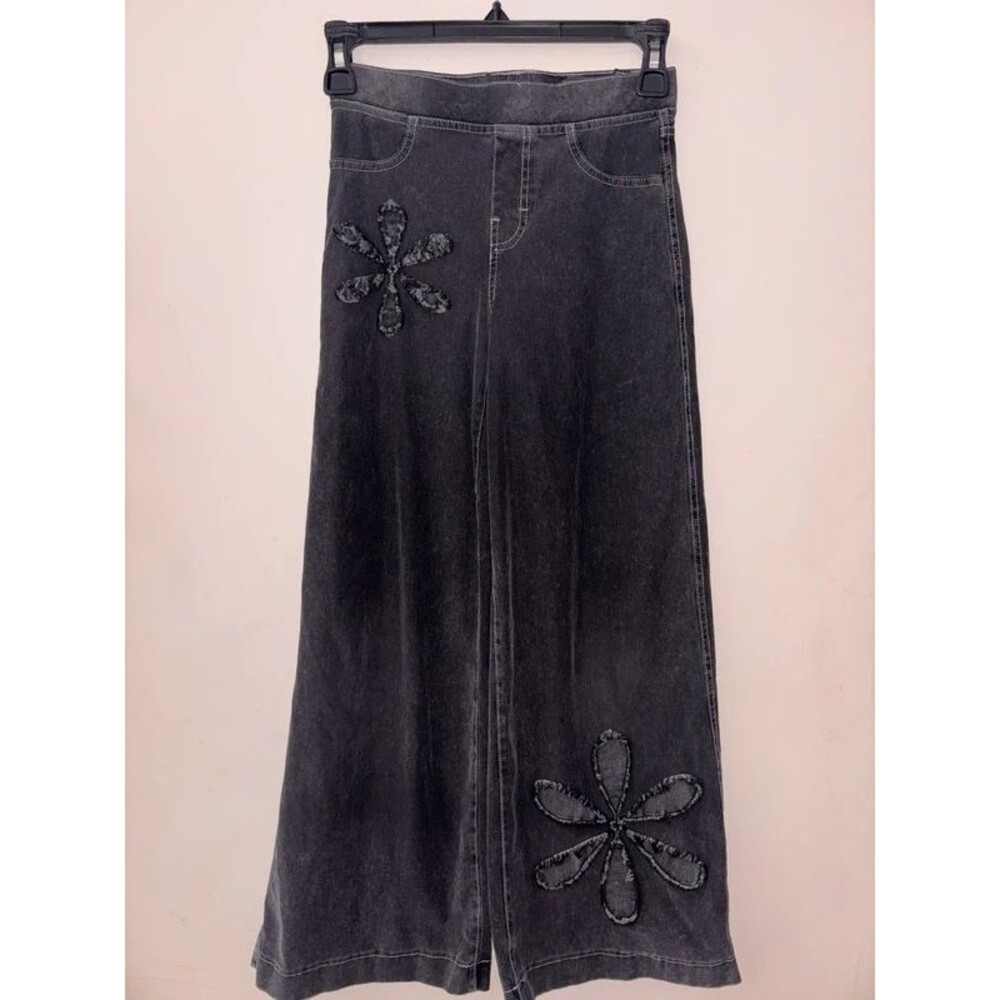 Y2K style H&M Wide Leg Floral Print Jean jeggings girls size 12